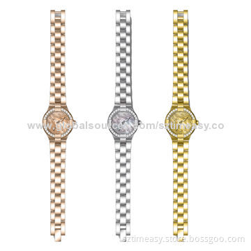 Fashion watch for ladies, with alloy case and band
